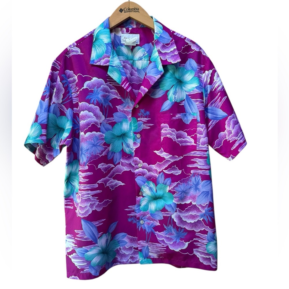 1970s Seawind, Made in Hawaii‎ by Manufacturer Hilo Hattie, Button Down Shirt